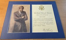 President John F. Kennedy Vintage & Signed Memorial Certificate & Photo Display picture