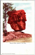 VINTAGE POSTCARD BALANCED ROCK IN THE GARDEN OF THE GODS COLORADO c. 1905 picture