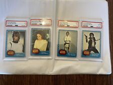 Lot of 4 Topps 1977 Blue Star Wars Trading Cards -PSA GRADED picture