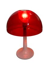 Vintage Gilbert Softlite Mushroom Lamp Red & White Plastic Mid Century Modern picture
