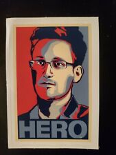 Edward Snowden Hero Political Stcker FREE ED SNOWDEN Bumper sticker Exposed NSA picture