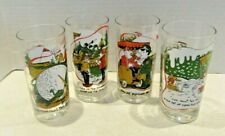 Vintage Set of 4 Tee Haws Comical Golf Drinking Glasses Tumblers  picture