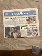 October 6, 1993 Chicago Tribune - Chicago Bulls Michael Jordan retires- complete picture