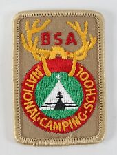 Vintage National Camping School Beige Twill Boy Scouts America BSA Camp Patch picture