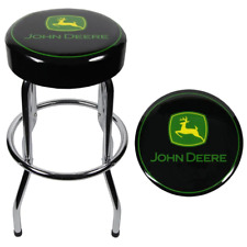 John Deere Garage Stool Shop Chair Padded Plasticolor Chrome Bar Seat Durable picture