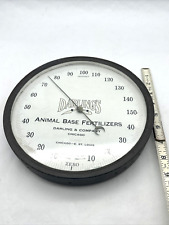 Vintage DARLINGS Animal Base Farm Advertising Round Thermometer Gauge READ picture