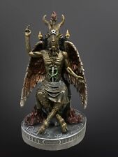Baphomet On  Throne Horned Sabbatic Goat  Statue 9 1/2” picture