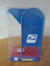 NEW/2003 USPS U.S. MAILBOX  BLUE PLASTIC MAILBOX COIN BANK  picture