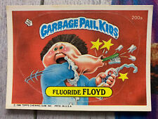 1986 Topps OS5 Garbage Pail Kids 200a FLUORIDE FLOYD Trading Card DIECUT ERROR picture