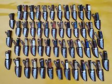 LOT OF 50, 6 inches Custom Handmade Damascus Steel Skinner Knives With Sheaths. picture