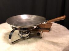 Vintage MCM round 12” chafing pan dish banquet dinner party, Rare Find picture