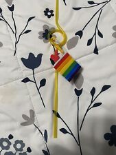 Disney Parks PRIDE 2023 Scented Cake Straw Clip Disneyland Rainbow Mickey Mouse picture