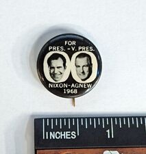 Nixon-Agnew 1968 - For Pres.-V. Pres. - Campaign Pinback Pin Button 1