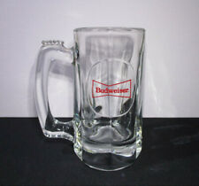 Vintage Budweiser Glass Mug Stein Heavy Bottom 5 5/8