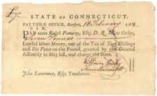 Revolutionary War Pay Order dated 1781-82 Signed by General Jedediah Huntington  picture