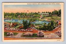 Topeka KS-Kansas, Gage Park, Reinisch Mem Rock Garden, Vintage Souvenir Postcard picture
