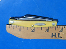 Vtg  Schrade Walden   835Y Yellow Birdseye Pocket Knife USA picture