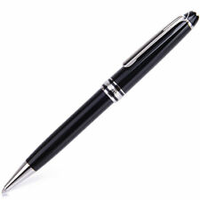 Luxury Meisterstuck 163 Bright Black+Silver Clip 0.7mm Black Ink Ballpoint Pen picture