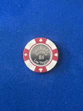 $5 JACKPOT CASINO Las Vegas Nevada Red + FREE Mystery Bonus Poker Chip picture