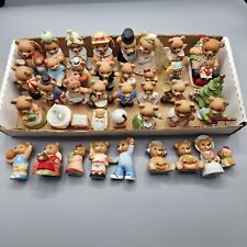 Vintage HOMCO Home Interior Bear Figurines Lot Of 37 Pieces picture