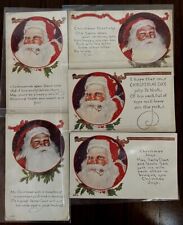 Lot of 5 ~Different Antique ~Santa Claus~ Christmas Postcards~Unused~z99 picture
