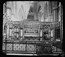 Glass Magic Lantern Slide THE REREDOS WESTMINSTER ABBEY LONDON C1890 picture