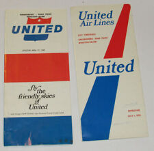 2 VTG UNITED AIRLINES TIMETABLES 1969-70 GREENSBORO/WINSTON-SALEM/HIGH POINT picture