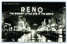 c1940 Reno Biggest Little City World Classic Car Conoco Touraide Nevada Postcard picture