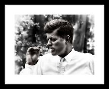 John F Kennedy 8x10 Photo Print Smoking Cigar JFK Picture Cool President picture