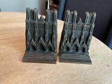Antique Notre Dame Cathedral Metal Bookends picture