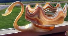 Vintage Mid Century Modern Art Glass Swan Sunset Company Spiro Oklahoma MCM picture