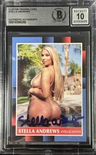 Stella Andrews Signed Custom Trading Card BAS Encapsulated Autograph Grade 10 picture