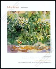 2002 Adele Alsop Arabesque flowers painting NYC gallery show vintage print ad picture