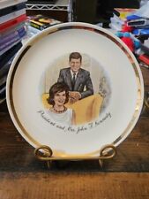 Vintage Collectors Plate President And Mrs John F Kennedy White Gold Trim 9.5” picture
