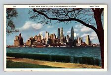 New York City NY, New York Skyline, Vintage Postcard picture