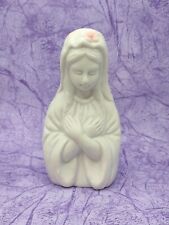 Vtg Virgin Mary Madonna Praying Bisque Porcelain Bell Pretty Collection  picture