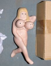 Vintage Nude Lady Woman SALT & PEPPER Shakers Nashville Dolly Naked Nudie  picture