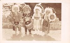 J39/ Native American Indian RPPC Postcard c1940s Chief Drum 161 picture