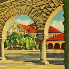 Vintage Palo Alto Ca. Postcard Memorial Church Stanford U. Linen Post Card picture