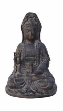 Handcrafted Chinese Sitting Kwan Yin, Bodhisattva Metal Statue JZ108 picture