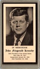 President John Fitzgerald Kennedy JFK  Vintage Funeral Prayer Card picture