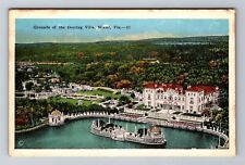 Miami FL-Florida, Aerial Grounds Of Deering Villa, Antique, Vintage Postcard picture