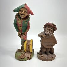 Two Tom Clark SIGNED Figurines, 1998 Court Jester And 1985 Cairn Button picture