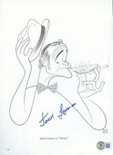 Jack Lemmon signed autograph 8x11 cut Actor in Tribute Hirschfeld Portrait BAS picture