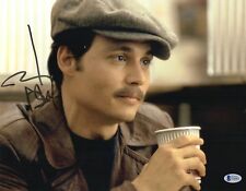 JOHNNY DEPP SIGNED 'DONNIE BRASCO' 11X14 PHOTO AUTHENTIC AUTOGRAPH BECKETT BAS picture