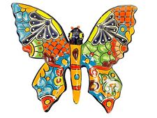 Talavera Butterfly XL Folk Art Mexican Pottery Wall Art Home Decor 14.5
