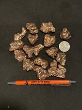 1 Pound of 1” Tumbled Copper Nuggets Natural Michigan Native Ore Pure Cu Metal picture