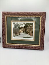 Signed Tom Caldwell Cottage Landscape Lithograph, vintage. snow hill 11 picture