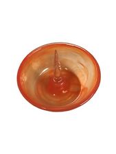 Orange Glass Ashtray With Glass Poker picture