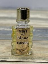 Vintage Carven Vert Et Blanc Eau Paris France Mini Travel Size picture